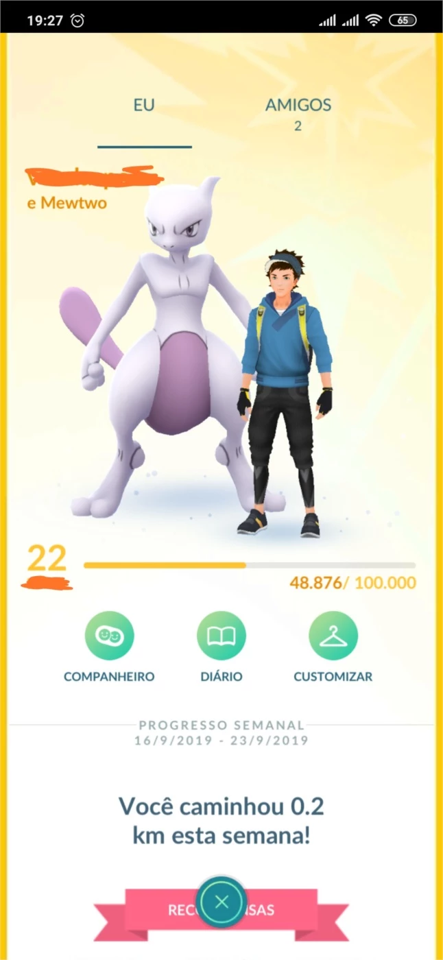 Mewtwo Pokémon Go - (Leia A Descrição) Lendário Pc 2700+ - Pokemon Go - DFG