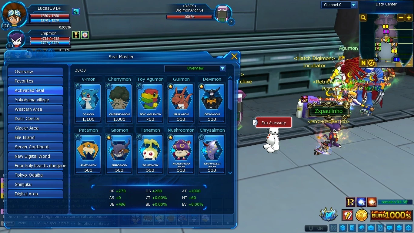 CONTA DMO SERVIDOR LUCEMON - Digimon Masters Online - GGMAX