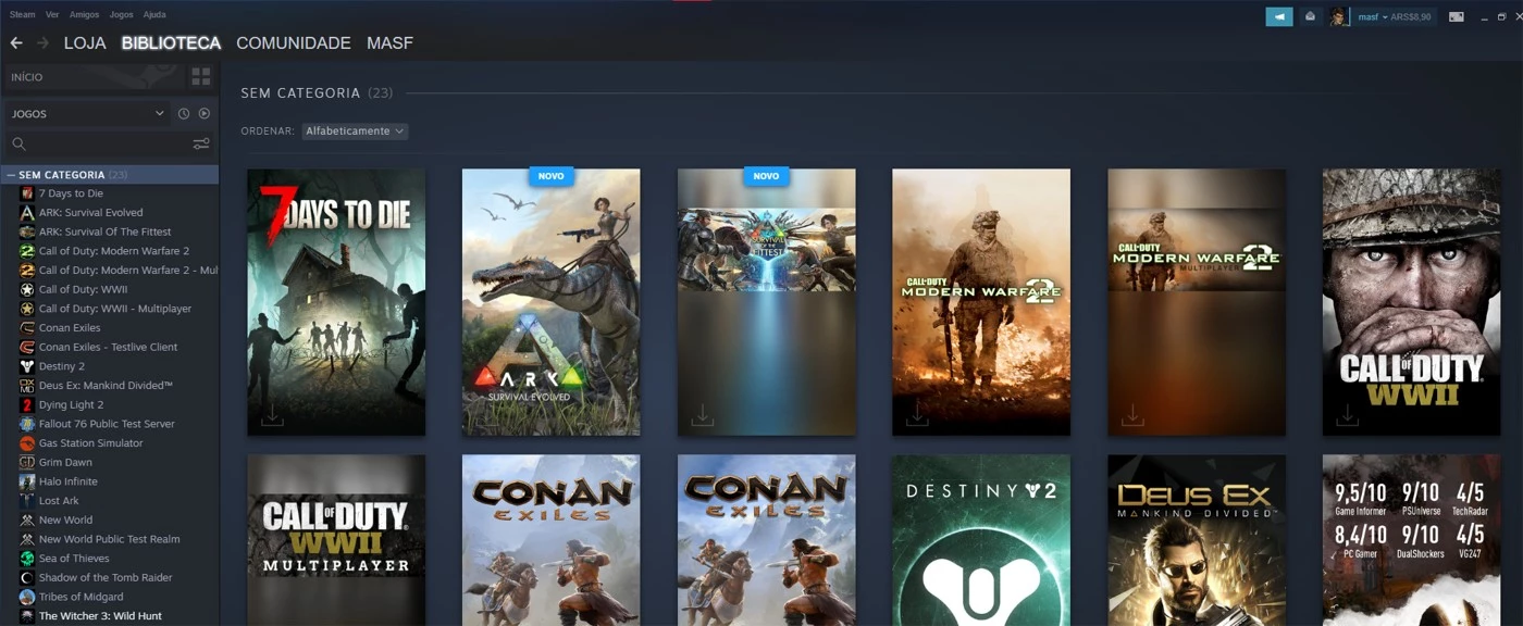 Vendo Conta Steam Com Varios Jogos