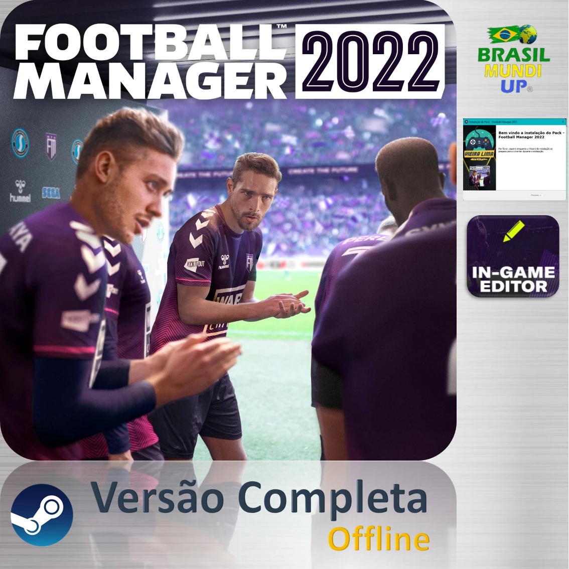 Football Manager 2022 + Editor + Brasil Mundi Up - Steam - DFG