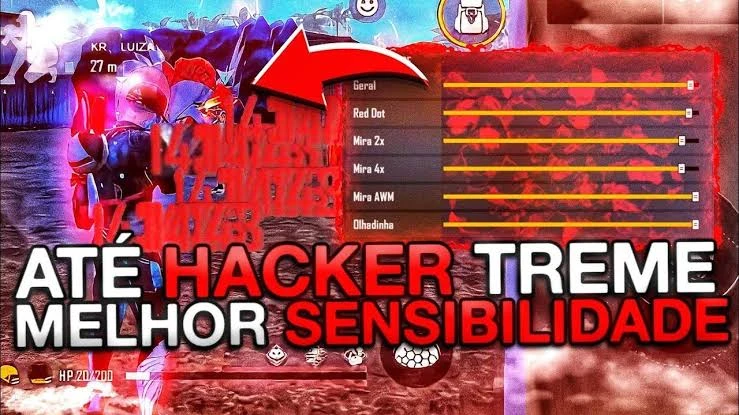 Sensibilidade full vermelho, te chamarão de hack com essa sensi