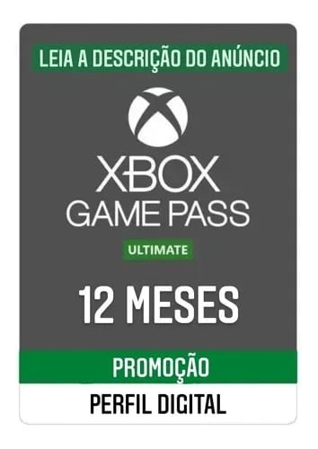 Xbox Game Pass Ultimate - 12 Meses - Gift Cards - DFG