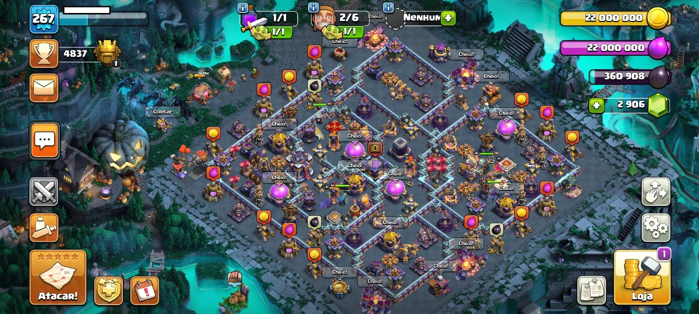 Desapego Games - Clash of Clans (COC) > Vendo conta COC com centro de vila  nível 15