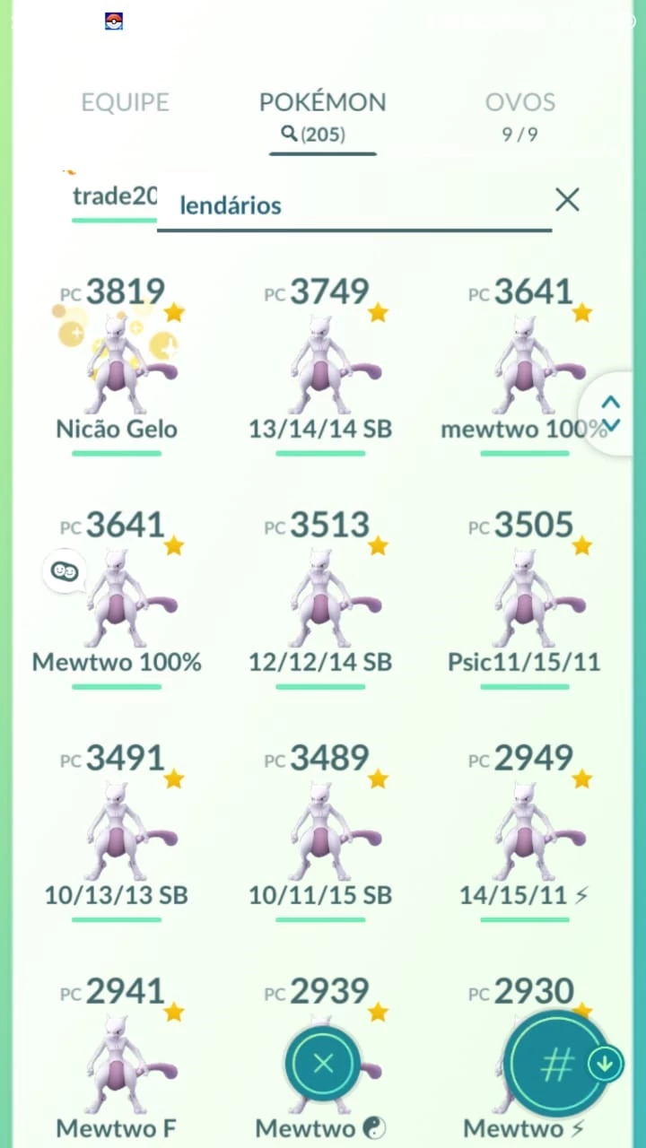 Desapego Games - Pokémon GO > CONTA POKEMON GO LVL 39, MUITOS SHINYS,  LENDARIOS E 100%IV