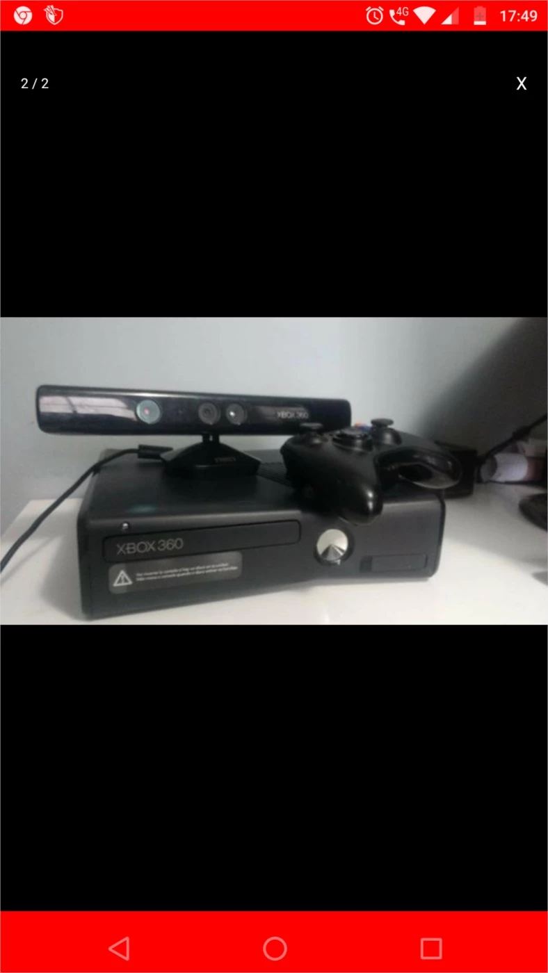 Xbox 360 Bloqueado C/ Controle & Kinect S/ Jogos - DFG