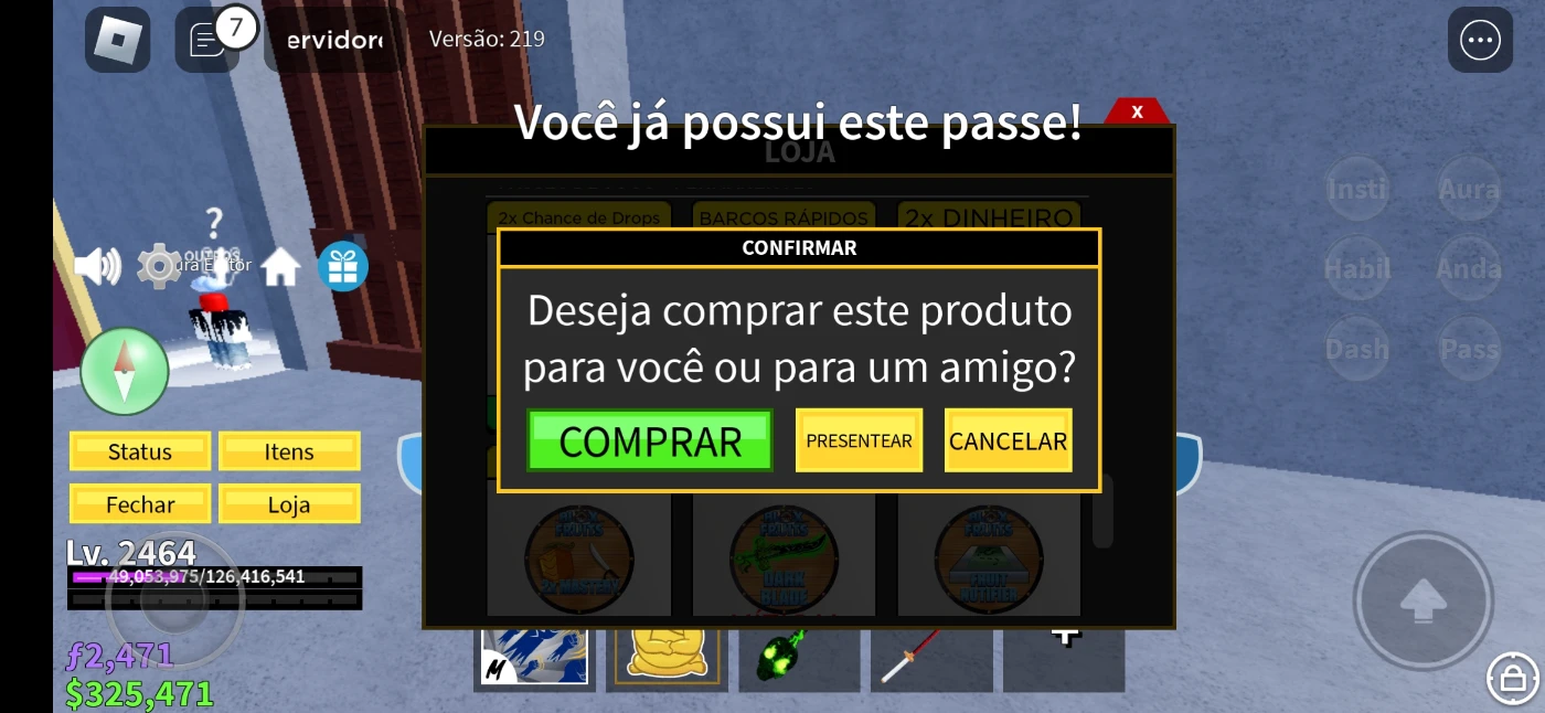 Tenho Conta Com: God Human Cdk Soul Gitar 196 Mil Frag 23 Milhões de  Dinheiro Etc | Jogo de Computador Roblox,Blox Fruits Nunca Usado 92680928 