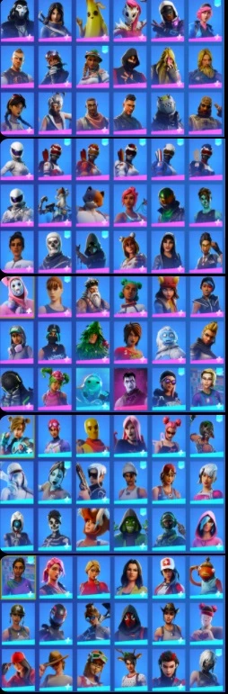 vendo conta de fortnite com 155 skins e com 500 vbucks na conta