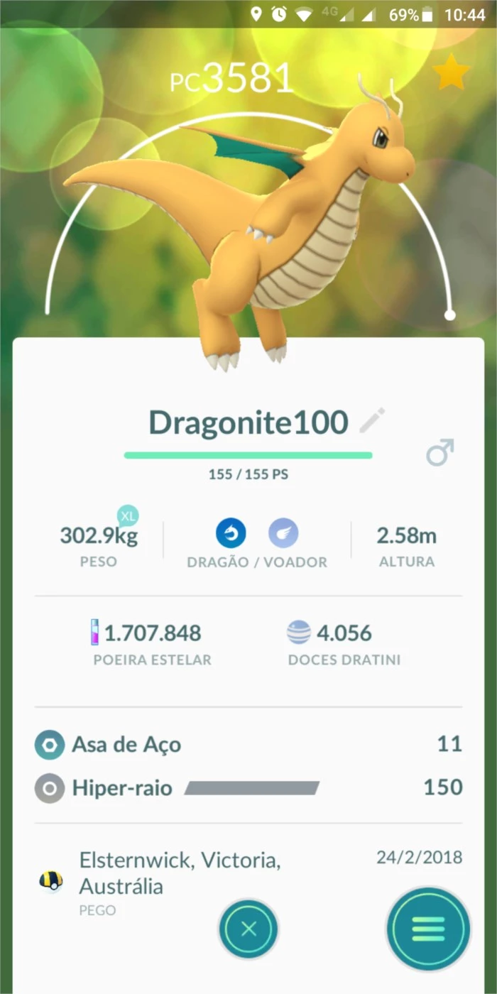 Raikou Pokémon Go - (Leia A Descrição) Lendário Pc 1700+ - Pokemon Go - DFG