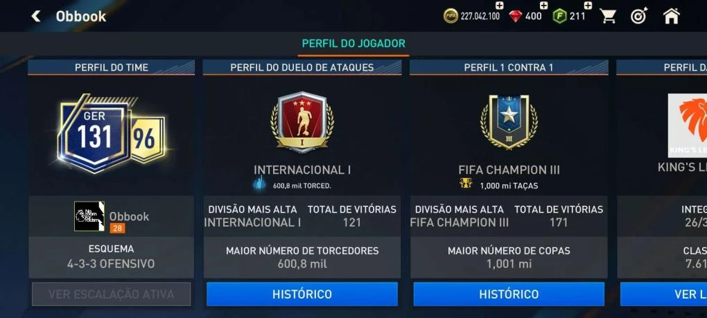 Conta Fifa Mobile Ger 125 - DFG