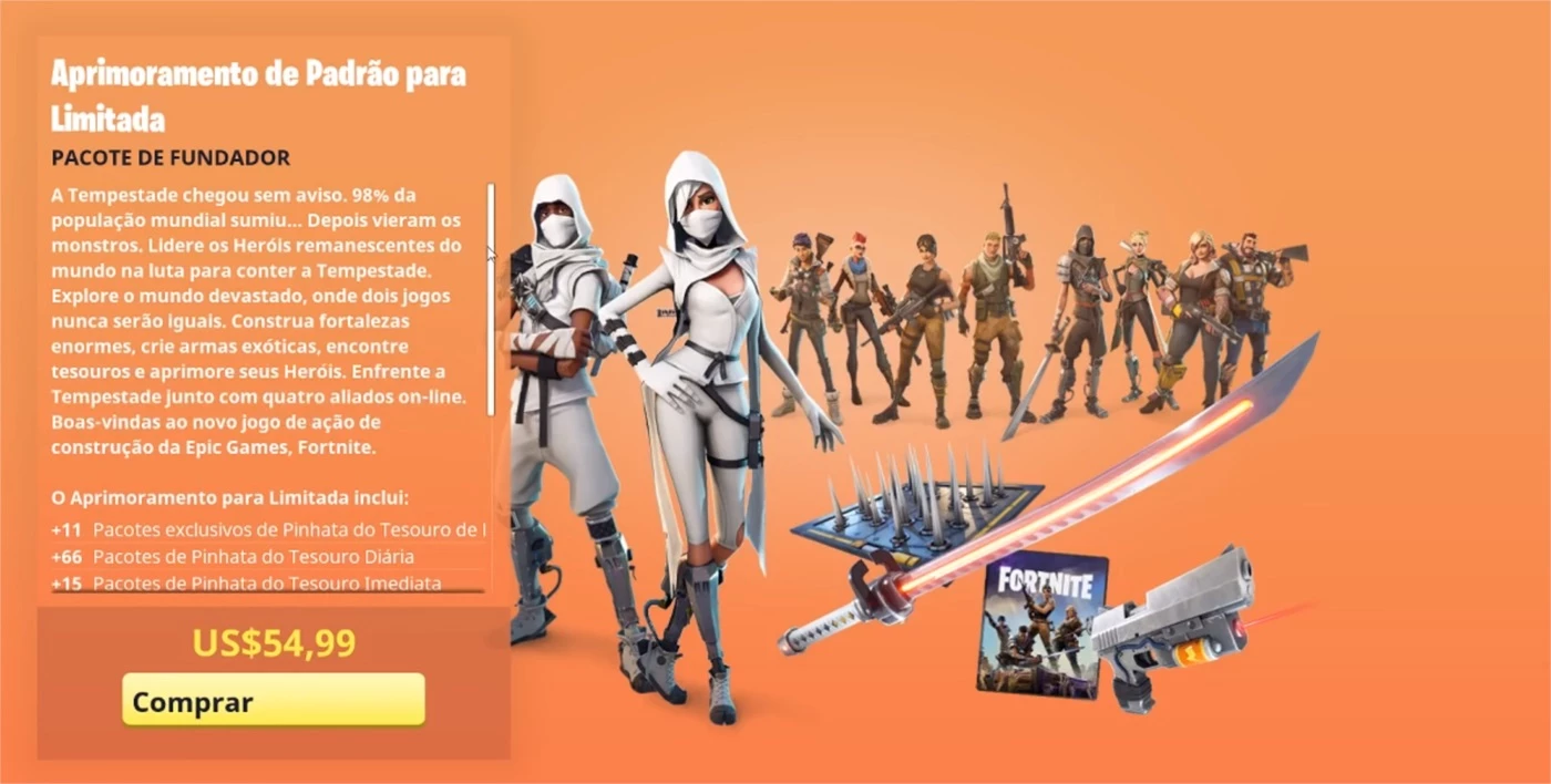 Fortnite Salve O Mundo - Fundador Padrão - Código Xbox One