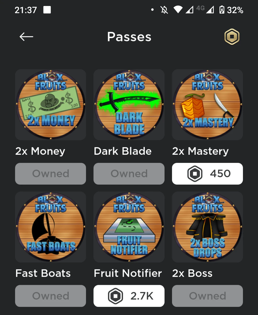 Blox Fruits Values - Gamepass