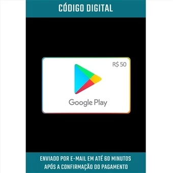 Cartão Google Play, $50 Reais, Pré-pago : : Games e