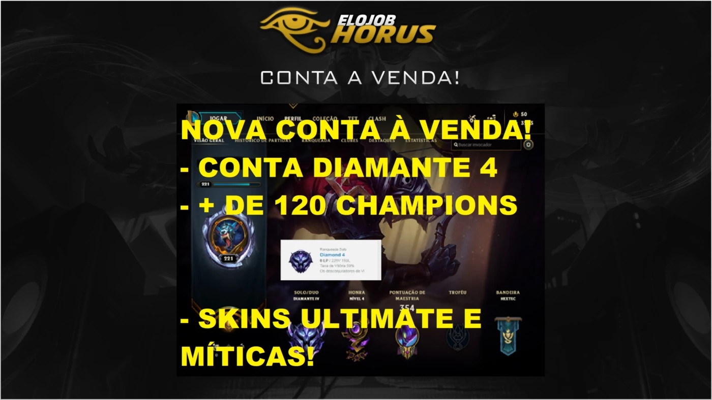 Conta D4 60% De Win Rate 120 Campeões 42 Skins - League Of Legends