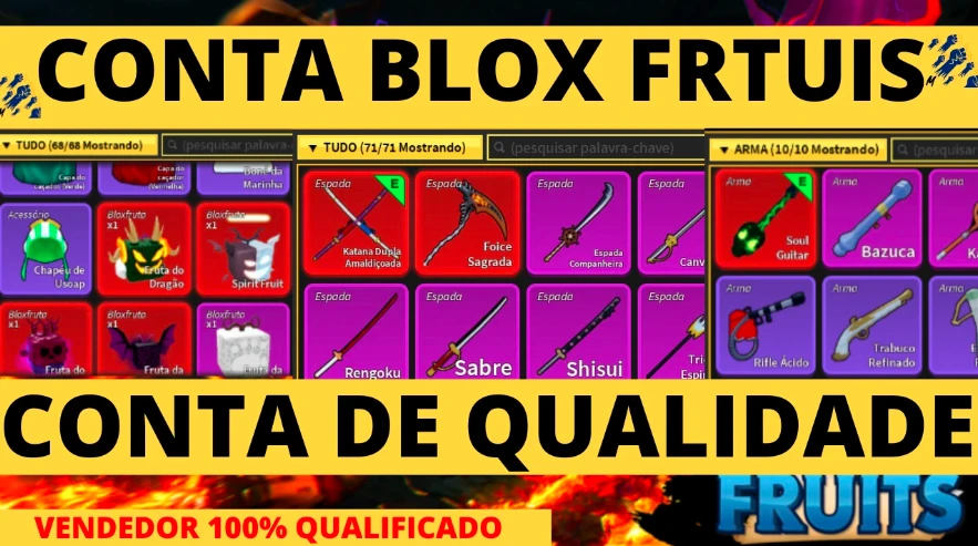 Conta Blox Fruits Level Máx+Godhuman E Chance Defruta Mítica - Roblox - DFG