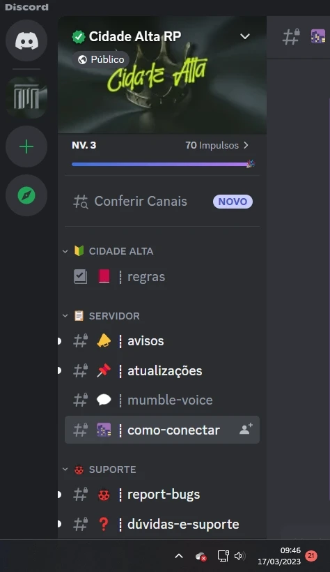 Conta Discord Aprovada Cidade Alta - Valley - Gta - DFG