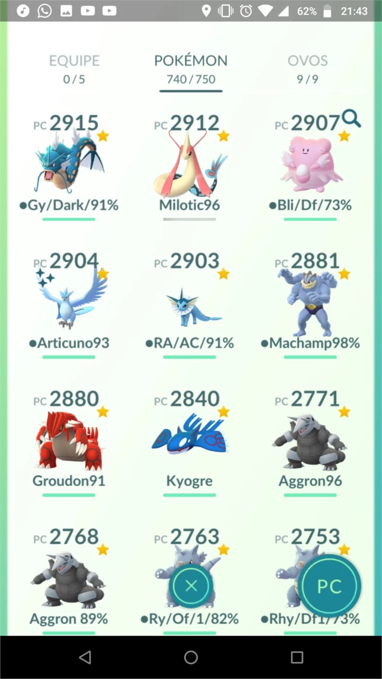 Conta Lvl 40, Azul, Com Troca De Nome, E Todos Os Lendários - Pokemon Go -  DFG