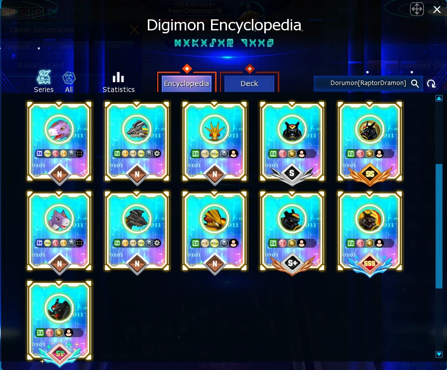 Comparação Deck - Fang Shin - Digimon Masters Online 