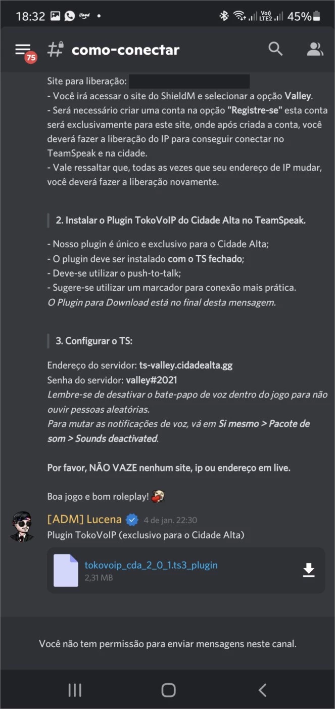 Conta Discord Aprovada Cidade Alta - Valley - Gta - DFG