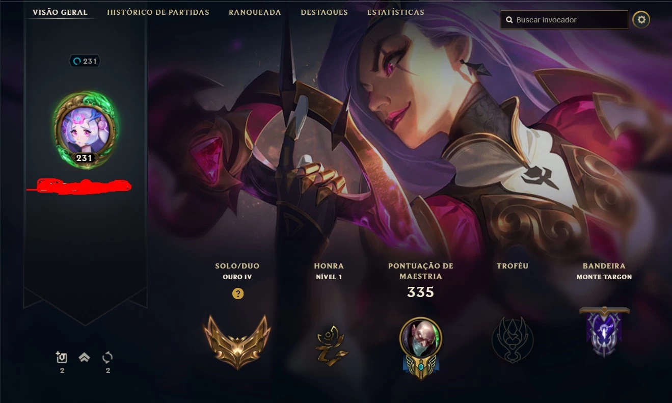 League of Legends | Conta de LoL lvl 335 bronze 1 ranqueada