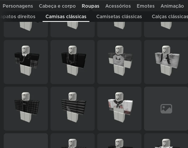 CONTA ROBLOX COM ROUPAS, EMOTES, ETC - Roblox - Outros jogos