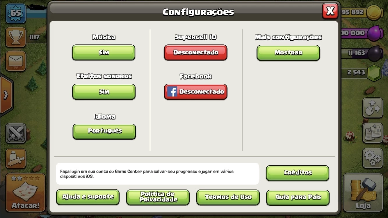 Desapego Games - Clash of Clans (COC) > CONTA CLASH OF CLANS CV 7