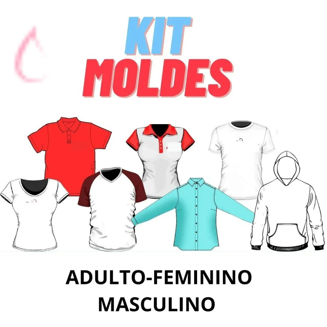 Kit 800 Molde De Roupa Masculino Feminino E Infantil Em Pdf