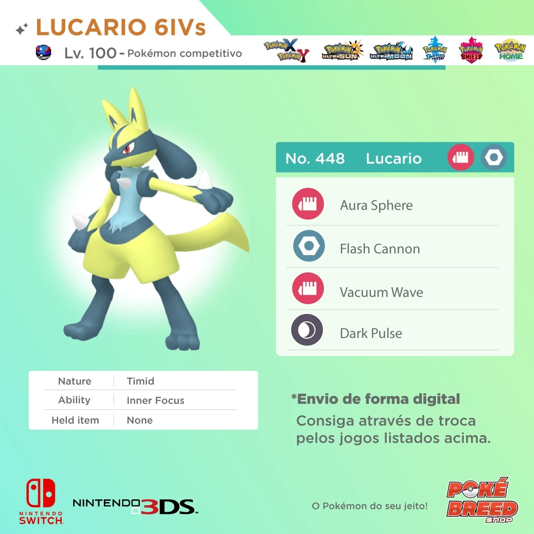 Pokemon Shiny lucario lv 100