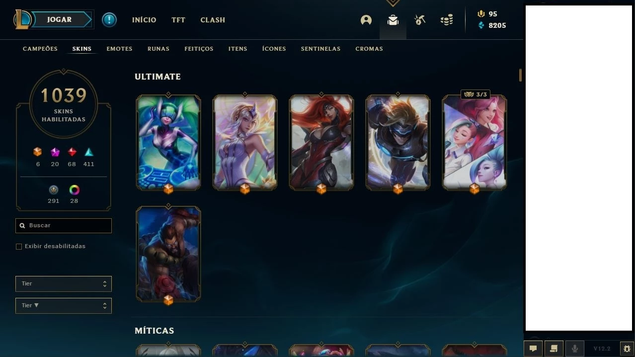 Conta 70 Skins (Todas Da Camille), D3,Mais De 1Kk De Camille - League Of  Legends Lol - DFG