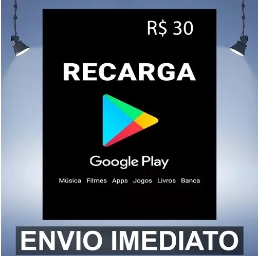 Cartão Presente Google Play 30 Reais Gift Card Free Fire Br