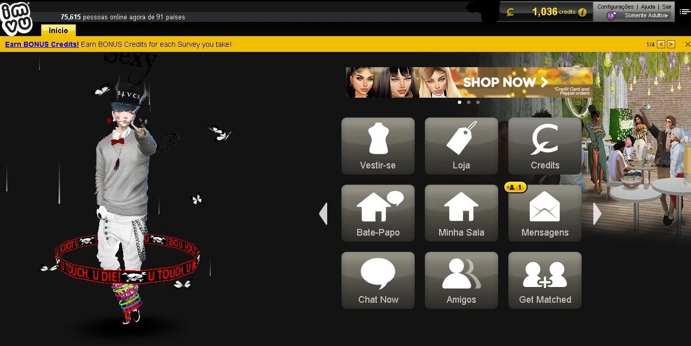 Desapego Games - IMVU > Conta imvu masculina com av kids