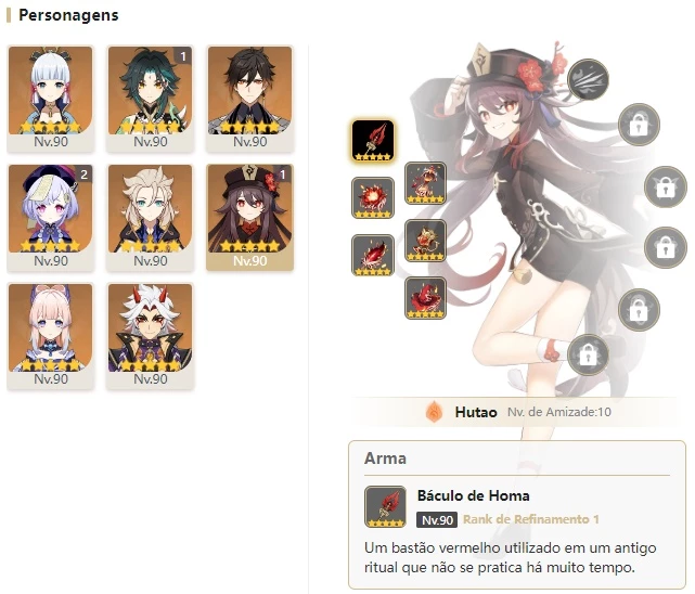 Ar58: 13 Personagens 5 Estrelas+10 Armas 5 Estrelas - Genshin