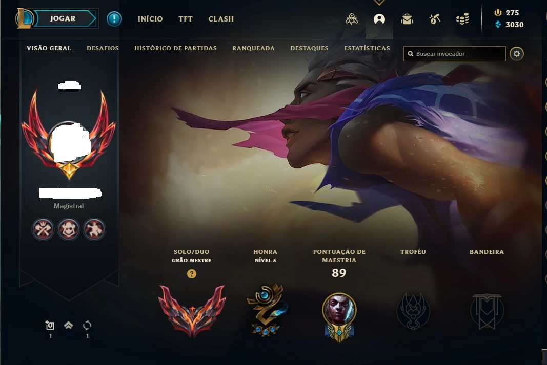 Conta Grão Mestre Solo/Duo - League Of Legends Lol - DFG