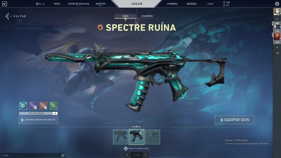 Conta De Valorant Ascendente 1 Full Skin Da Ruína 670 Gastos - DFG