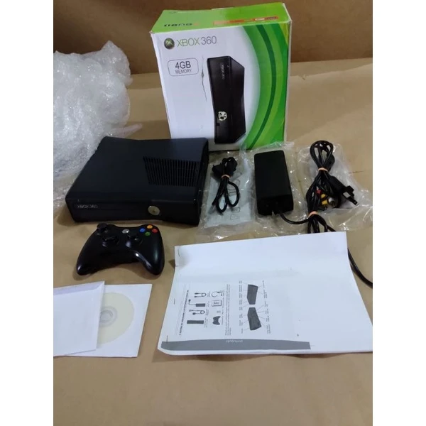 Console Xbox 360 Slim RGH 450 Jogos - Black Games