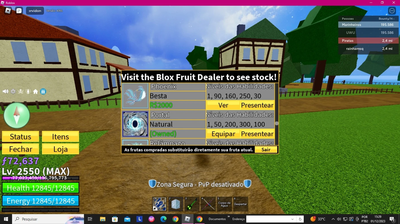 Conta Blox Fruit [[[Dragon +Buda Permanente]]]+ Itens - Roblox - DFG