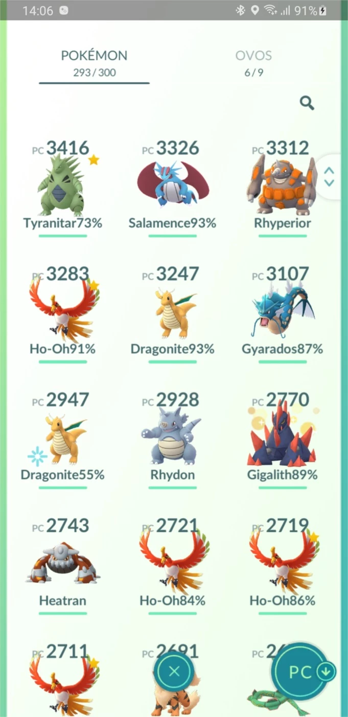 Desapego Games - Pokémon GO > Conta pokemon Go, com varios lendarios,  lendarios shinys, pokemons shinys, 100%