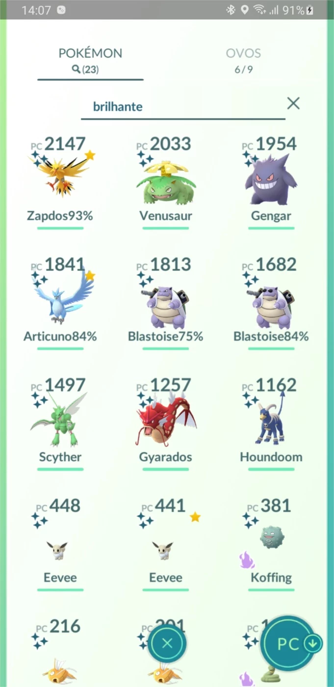 Conta Pokémon Go Lvl 36 ( 77 Shinys+80 Lendários+12 Míticos
