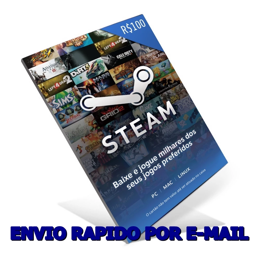 Comprar Cartão Steam Pré Pago R$ 10 Reais