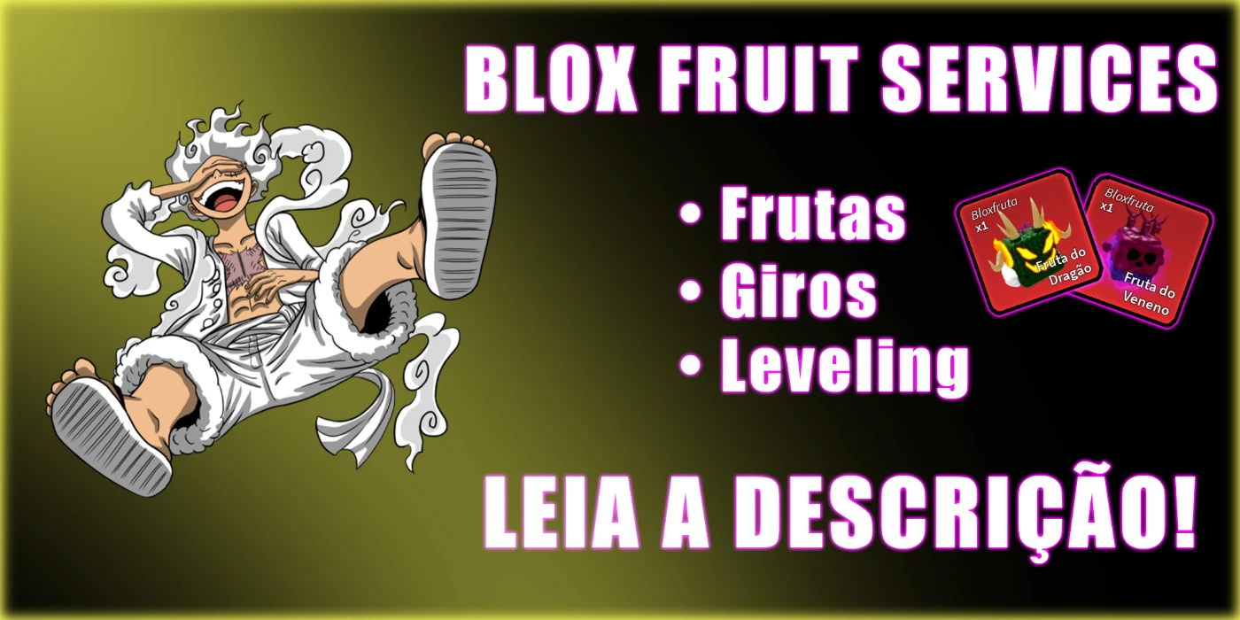 Contas, Giros E Frutas Blox Fruits - Roblox- Bloxfruits - DFG