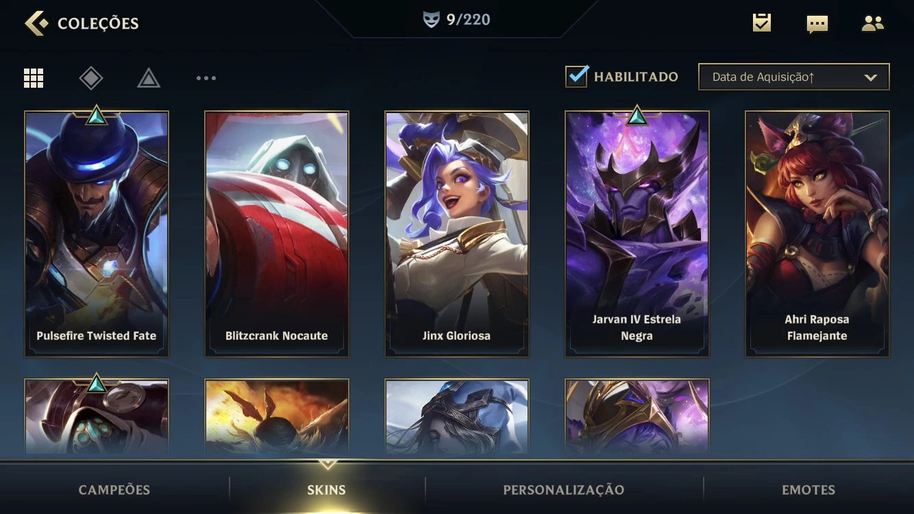 Esmeralda Iii 61% Win Rate + 10 Skins + 23 Campeões + Passe