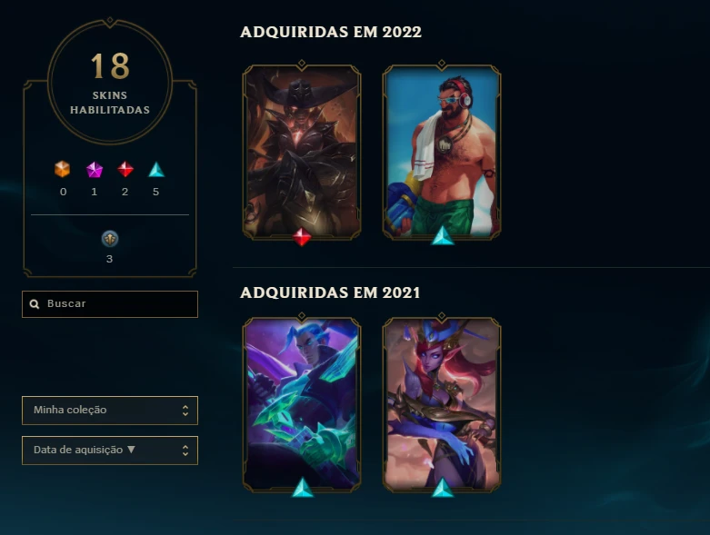 Conta Prata Inativa Com 54 Skins - League Of Legends Lol - DFG