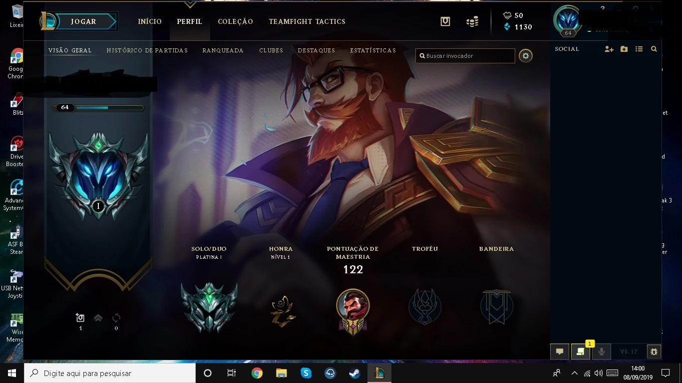 League of Legends | Conta League of Legends Platina 1// 115