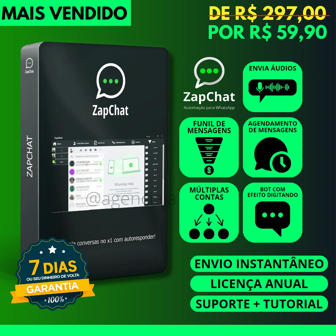 Zapchat - Automação De Zapzap - Softwares E Licenças - DFG