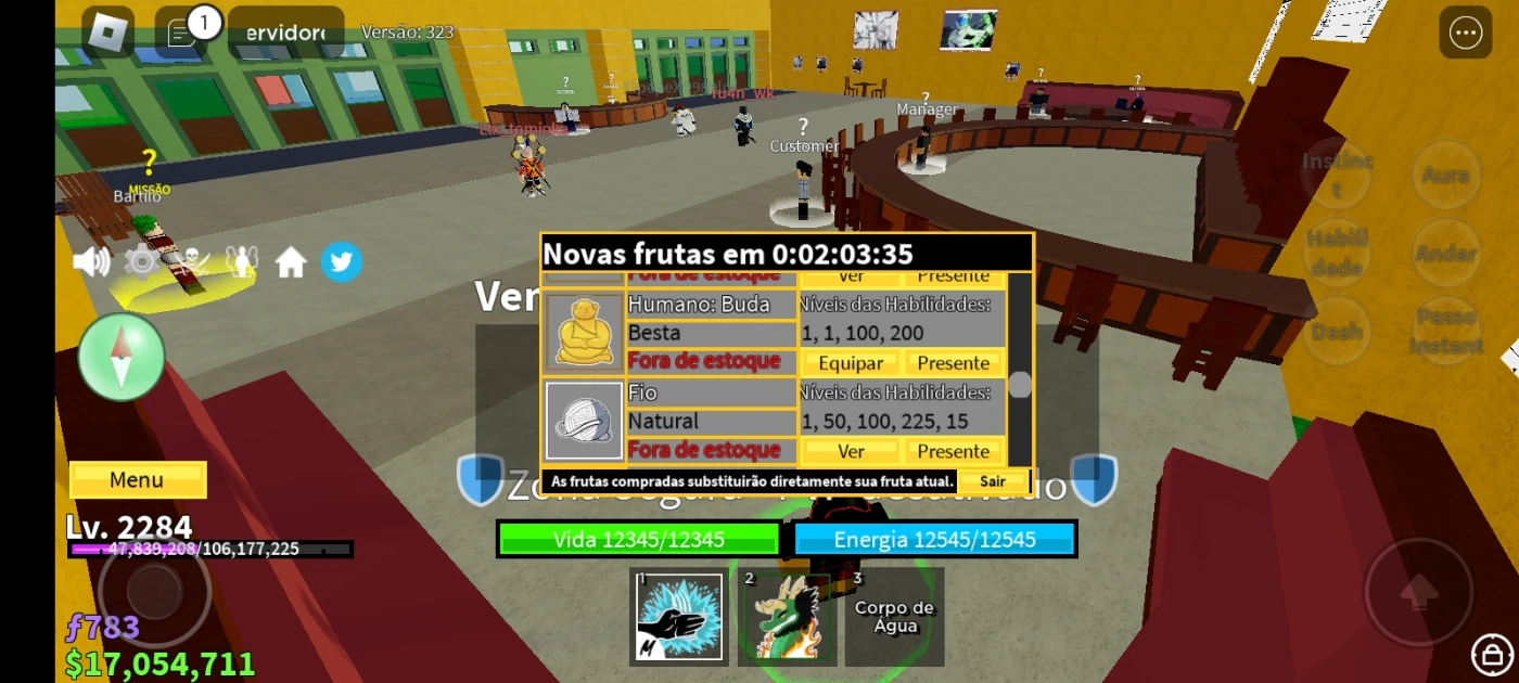 DOANDO UMA CONTA NÍVEL 1800 NO BLOX FRUITS 😱😱 