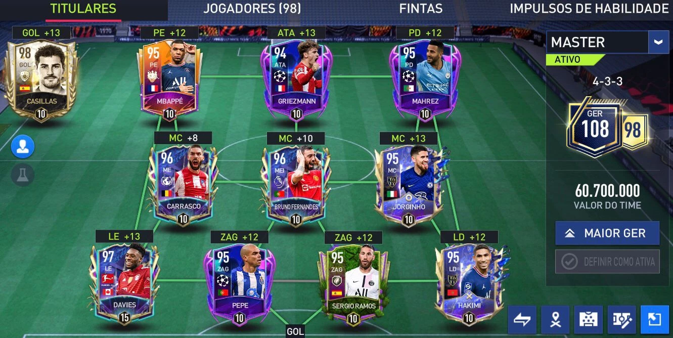 FIFA > CONTA MUITO BOA FIFA MOBILE GER 128 COM OS MELHORES JOGADORS DO JOGO  BARATÍSSIMA