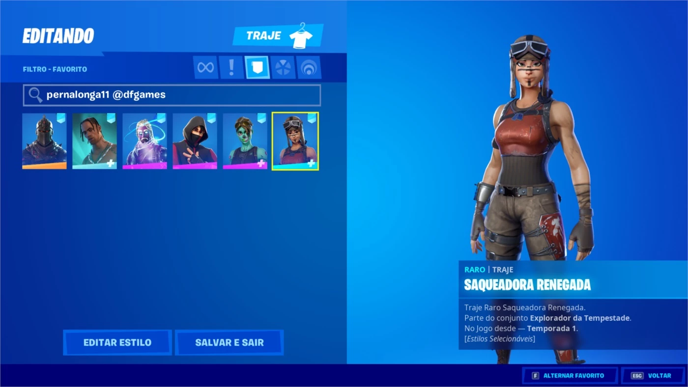 Fortnite > Conta Fortnite com Renegade Raider Raríssima+150 skins