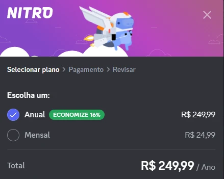 Desapego Games - Assinaturas e Premium > Nitro de discord mais barato