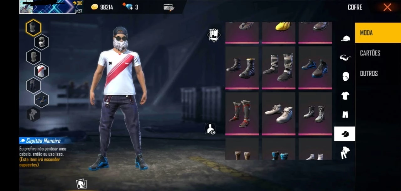 Free Fire: skin Gola Alta Preta retorna; veja como pegar, free fire