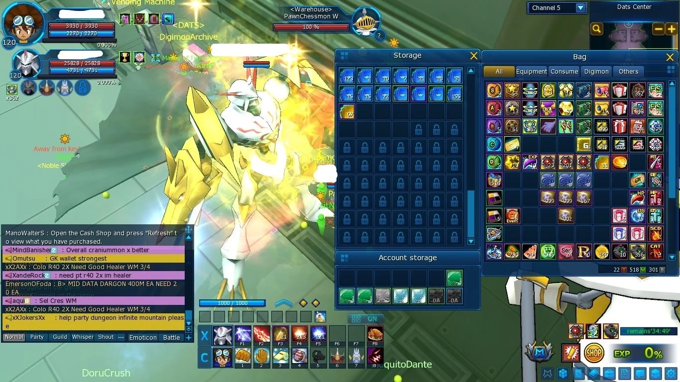 Vendo Conta Mid Quase End Game No Nadmo - Digimon Masters Online - DFG