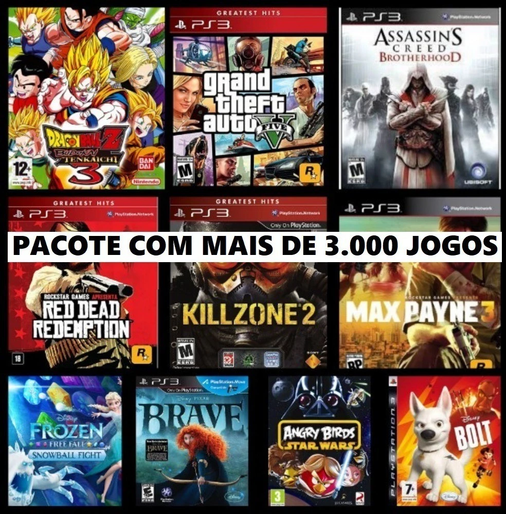 Ps3 - 3.000 Jogos Super Pacote - Playstation - DFG